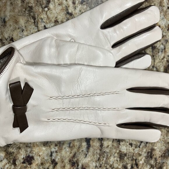 LEATHER & CASHMERE Made in ITALY --Lined Gloves NEW!! - Picture 11 of 12
